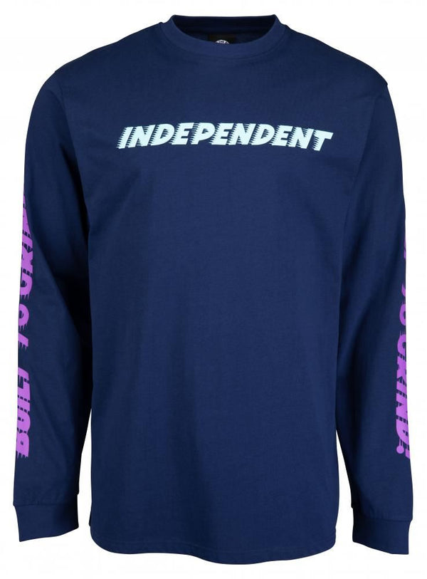 Independent L/S T-Shirt BTG Speed Ring L/S T-Shirt - Dark Navy - Skatewarehouse.co.uk