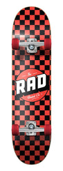 Rad Checkers Dude Crew Complete Skateboard Black/Red 7.75" - Skatewarehouse.co.uk
