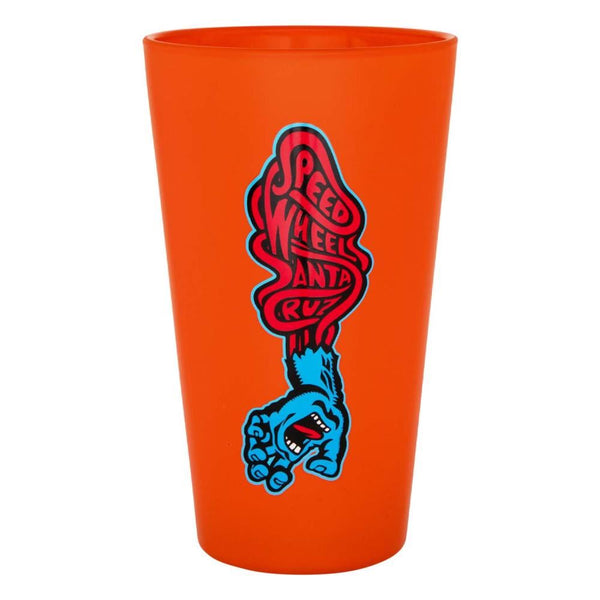 OJ Wheels Pint Glass Speed Wheels Screaming Hand Orange - OS