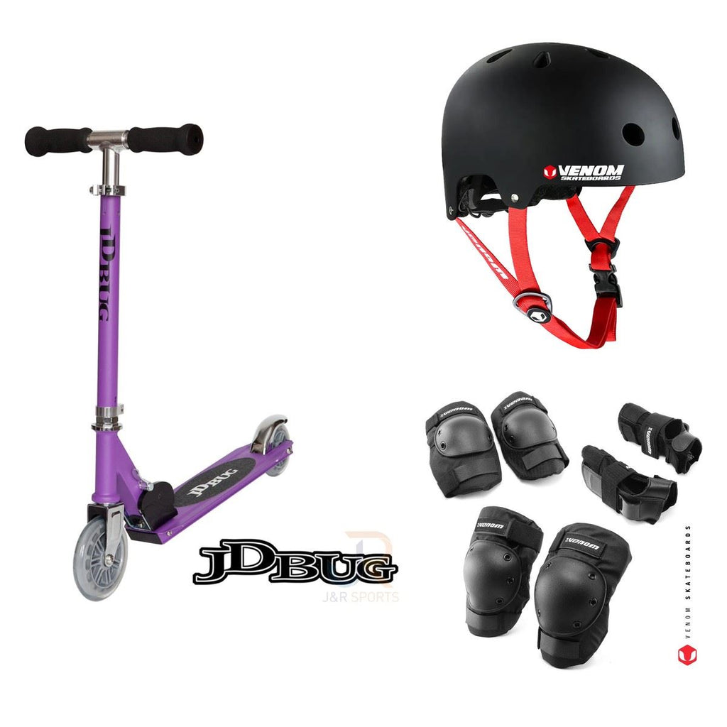 JD Bug Jr Street Scooter - Purple Matt Bundle