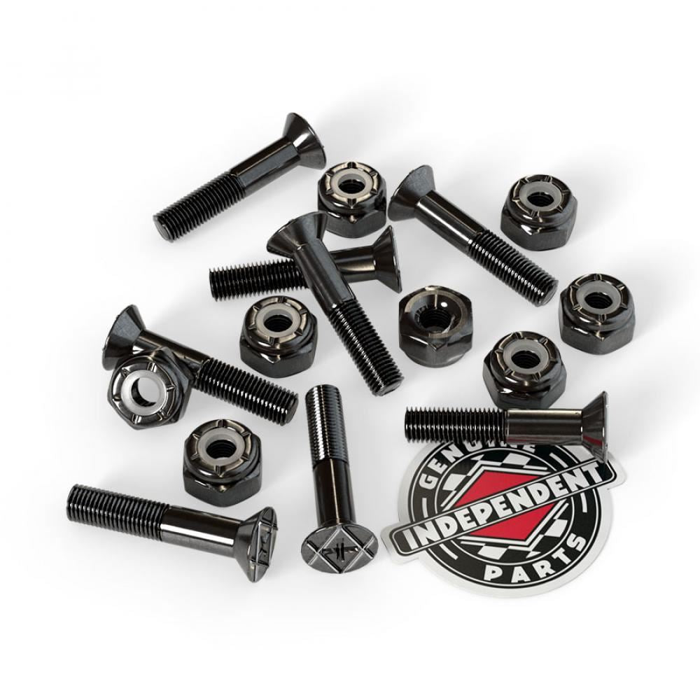 Indy Bolts Phillips Black Skateboard Bolts - 1 1/4" - Skatewarehouse.co.uk