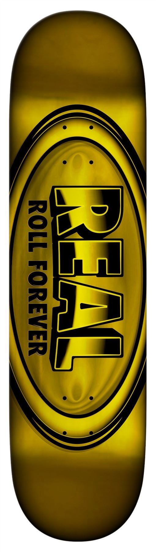 Real Dbx Team - Oval - 8.38 Full (Yellow) Skateboard Deck - 8.375