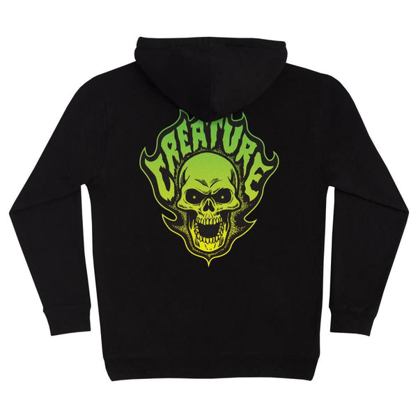Creature Hoody Bonehead Flame - Black - Skatewarehouse.co.uk