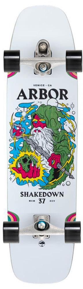 Arbor Performance Shakedown 37 Curse x Carver Custom Surf Skate Skateboard C7 - 9.25" x 37.0" - Skatewarehouse.co.uk