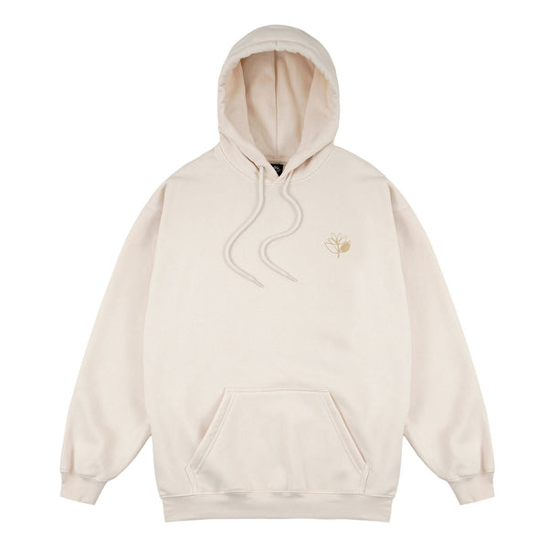 Magenta Outline Hoodie Natural - Skatewarehouse.co.uk