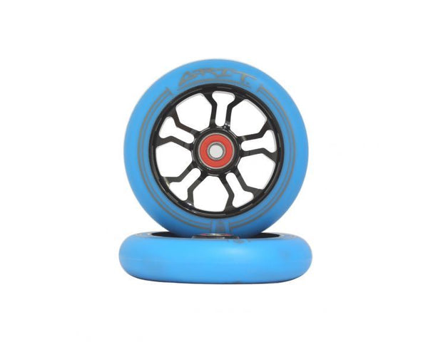 Grit 10R 110mm Black / Silver Metallic (Pair) Scooter Wheels