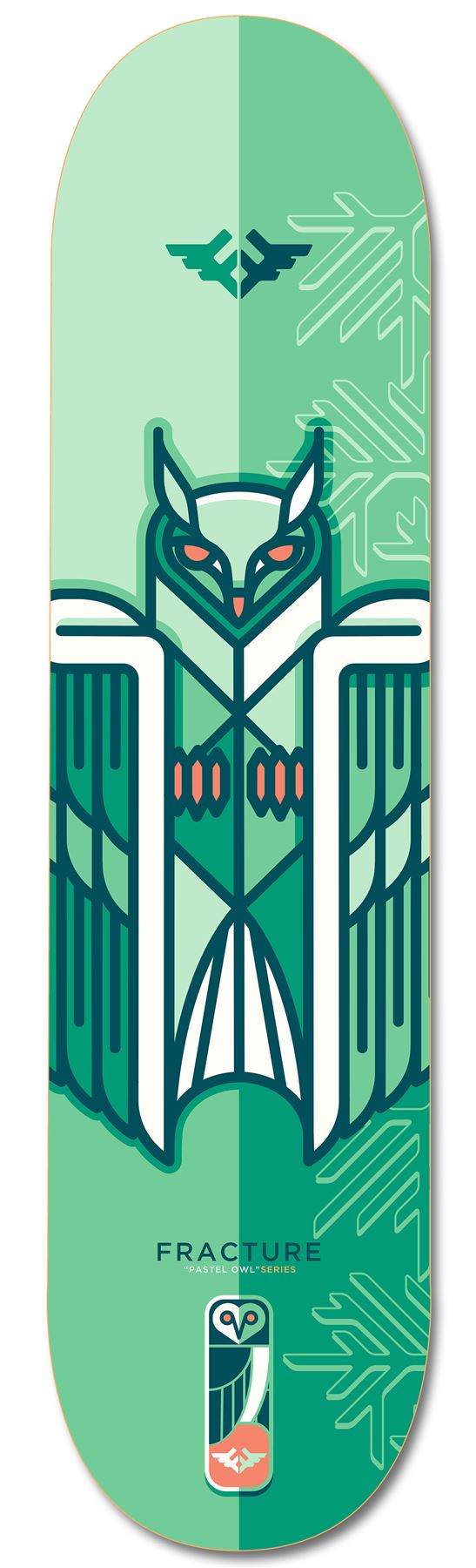 Fracture x Jono Wood Green Skateboard Deck - 8.25