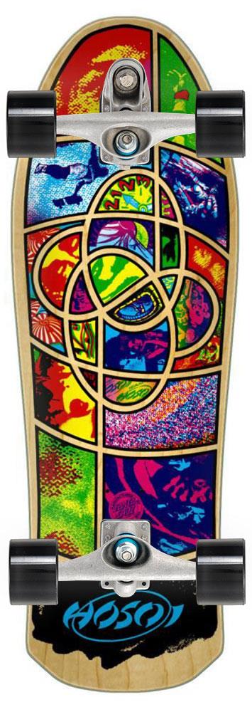 Santa Cruz Reissue Hosoi Irie Eye x Carver Custom Surf Skate Skateboard C7 - 9.95