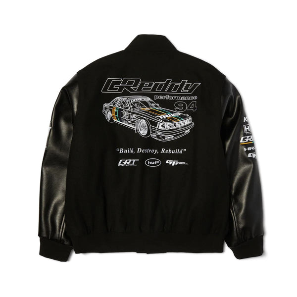 HUF x GReddy Varsity Jacket (Black)