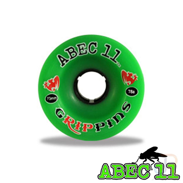 ABEC 11 - Classic Grippins - Green - 70 / 88A - Set 4 Skateboard Wheels - 70mm
