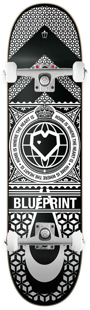 Blueprint Home Heart White/Black x Venom Custom Complete Skateboard - 8.0