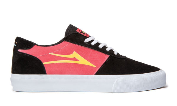 Lakai Manchester Skate Shoes - Black/Red UV - Skatewarehouse.co.uk