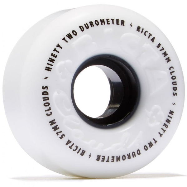Ricta Skateboard Wheels Clouds 92a - White / Black - Skatewarehouse.co.uk