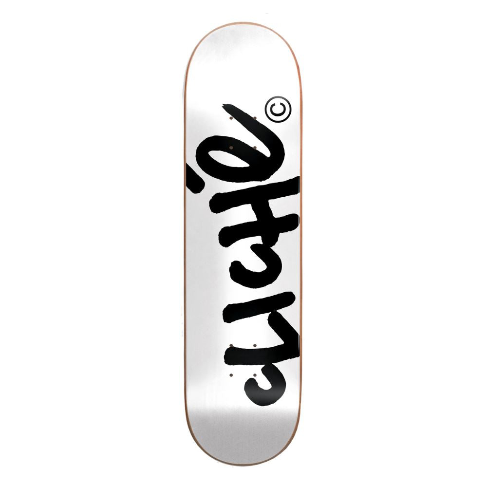 Cliché Handwritten White / Black Complete Skateboard - 8.0"