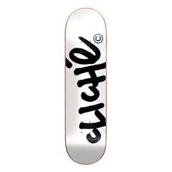 Cliché Handwritten White / Black Complete Skateboard - 8.0"