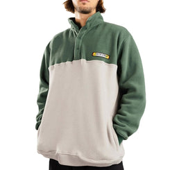 Santa Cruz Jacket Sundown Ray Strip Polar Fleece - Cedar / Nickel - Skatewarehouse.co.uk