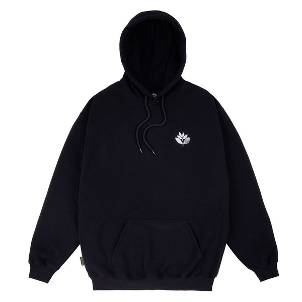 Magenta Fingerprint Plant Hoodie Black - Skatewarehouse.co.uk
