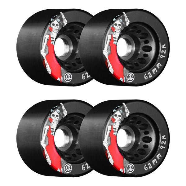 Rollerbones - Dotd Speed Black (4) - / 92a Skateboard Wheels - 62mm