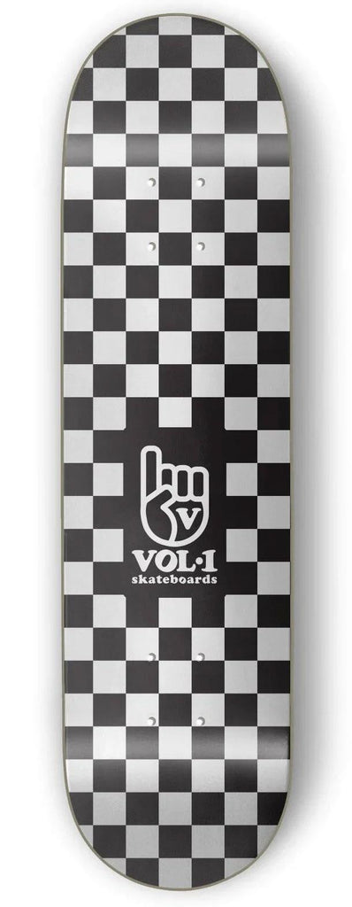 Vol.1 Checker Black/White Deck Skateboard Deck - 8.25" - Skatewarehouse.co.uk