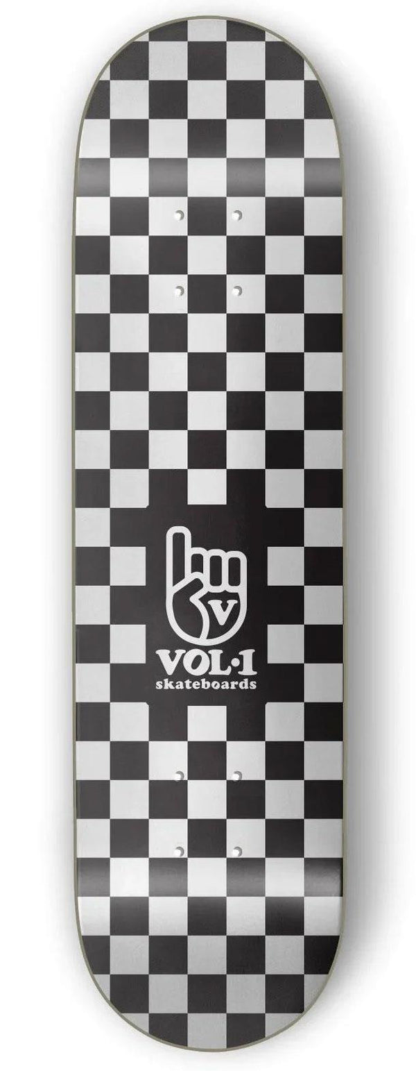 Vol.1 Checker Black/White Deck Skateboard Deck - 8.25