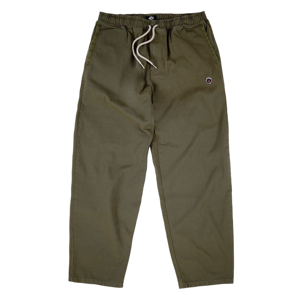 Magenta Loose Pants Khaki