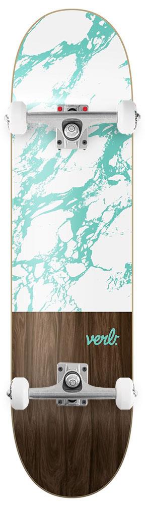 Verb Marble Dip Logo White/Mint x Venom Custom Complete Skateboard - 8.25