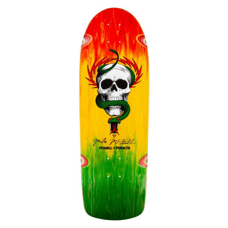Powell Peralta • Mike McGill • O.G. • Skull & Snake '' • Rasta Fade Skateboard Deck - 10.0" - Skatewarehouse.co.uk
