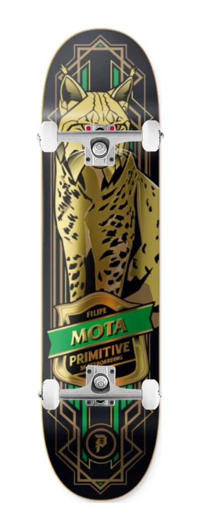 Primitive Mota Pro Lynx Black x Venom Custom Complete Skateboard - 8.25