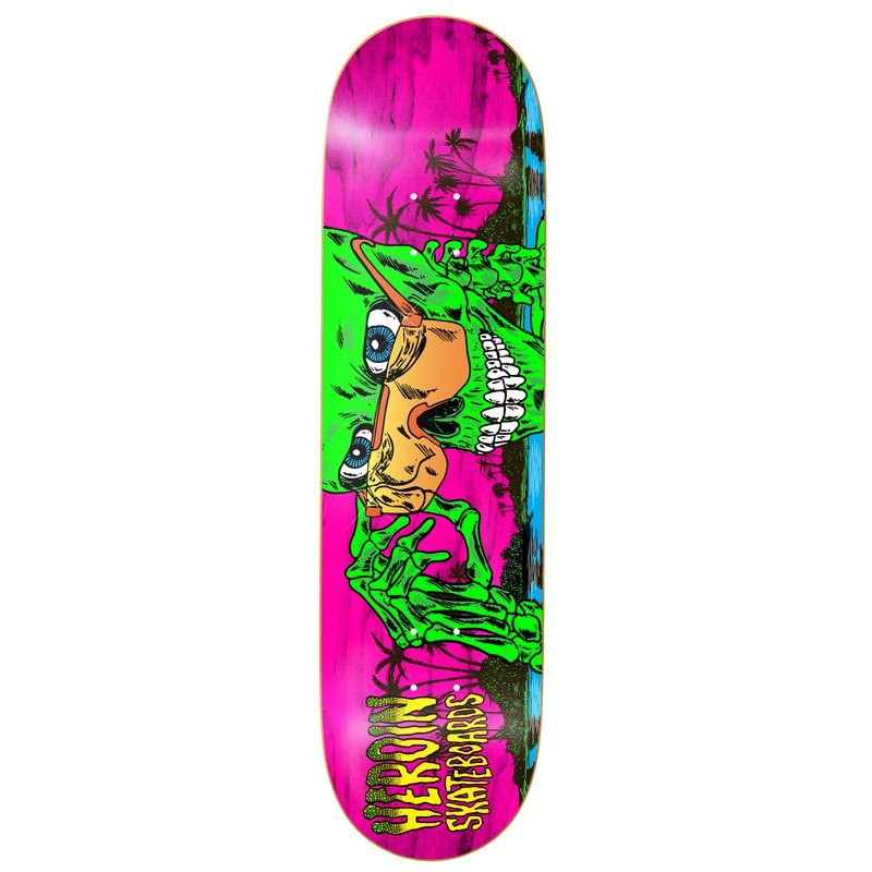 Heroin Dalton Dern Skeleton Skateboard Deck - 8.5"