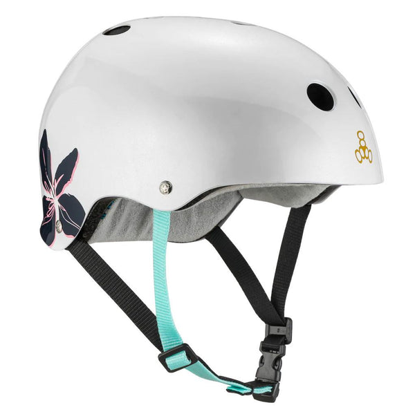 Triple Eight Sweatsaver Certified Helmet - Floral - Skatewarehouse.co.uk