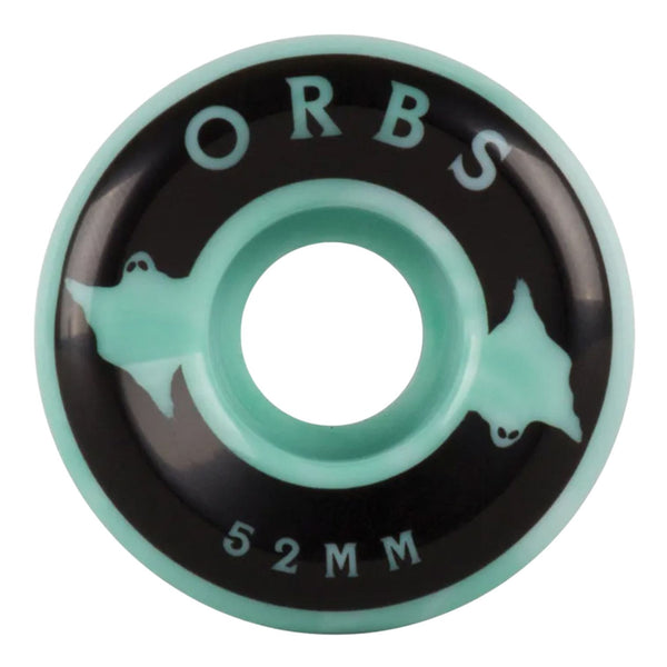 Orbs Specters Swirls - Conical - 99A - (Teal / White) Skateboard Wheels - 52mm