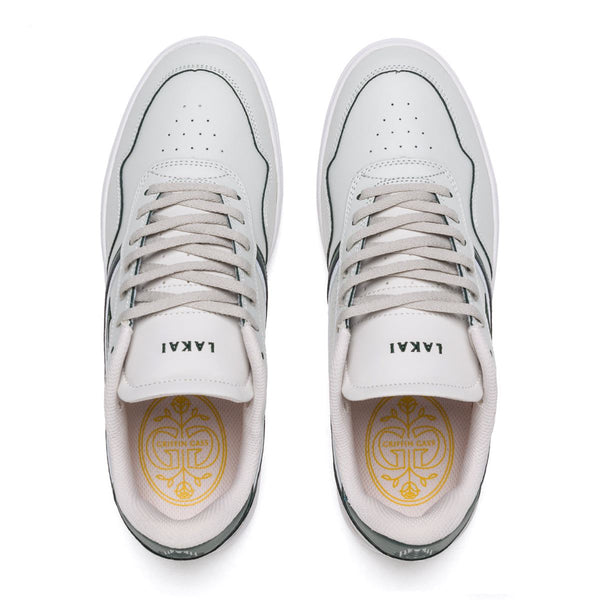 Lakai Terrace Leather Skate Shoes - Cream/Pine - Skatewarehouse.co.uk