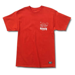 Grizzly By The Slice Tee Red - Skatewarehouse.co.uk
