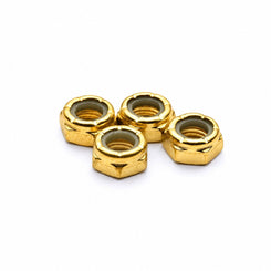 Paris Axle Nuts - Gold (4 Pack) Skateboard Hardware