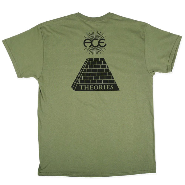 Theories x Ace Theoramid Tee Military Green - Skatewarehouse.co.uk