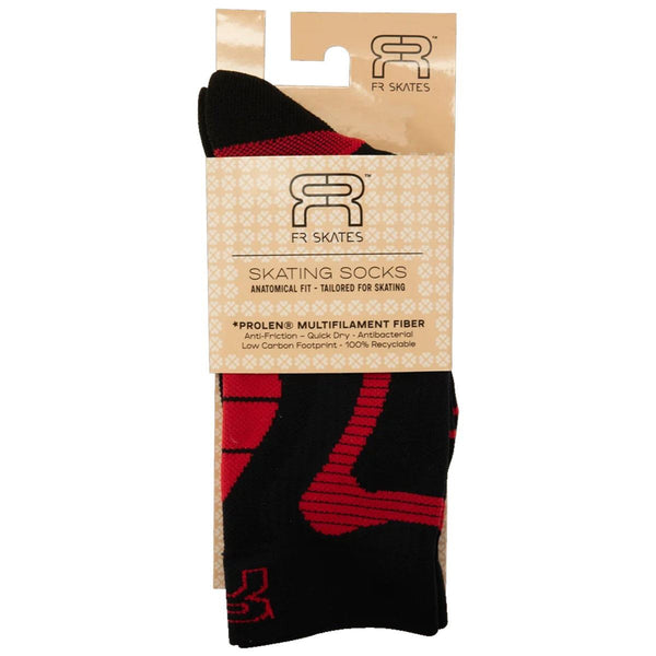 FR Skating Sports Socks - Black / Red