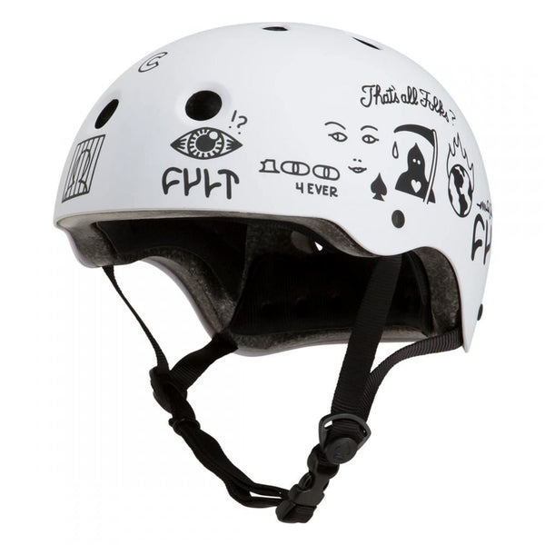 Pro-Tec Helmet Classic Cert Cult - White - Skatewarehouse.co.uk