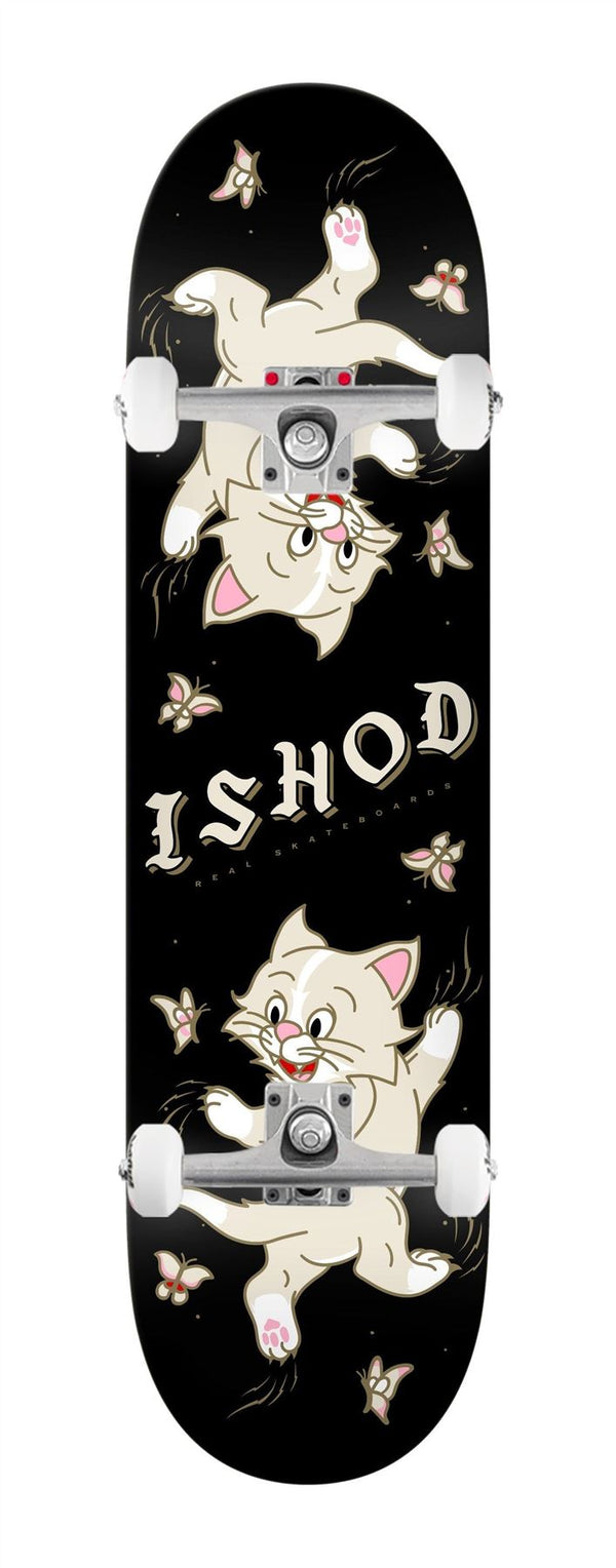 Real Ishod Kitten Scratch Twin Tail (Black) x Venom Custom Complete Skateboard - 8.5