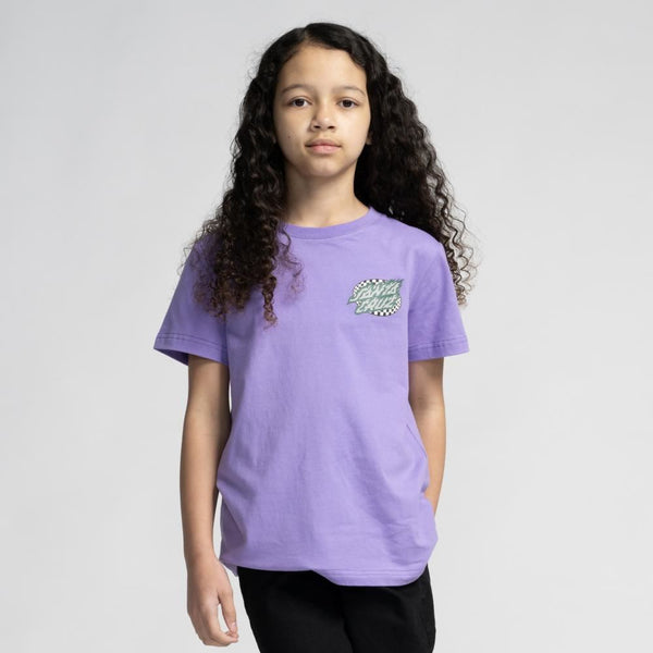 Santa Cruz Youth T-Shirt Youth Goal Flame T-Shirt - Meta Mauve - Skatewarehouse.co.uk