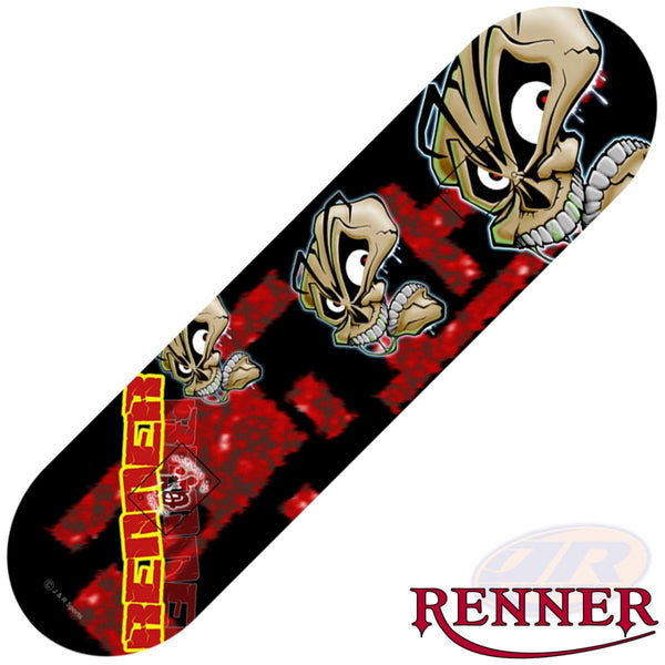 Renner A inc ABEC 5 & Black Trucks - A15 Skulls Iii Complete Skateboard