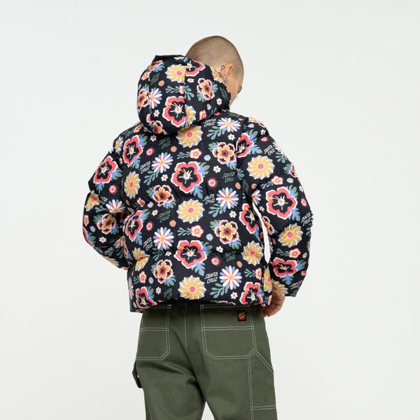 Santa Cruz Womens Jacket Free Spirit Repeat Quilted Jkt - All Over Print - Skatewarehouse.co.uk