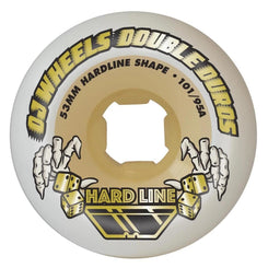 OJ Double Duro Skateboard Wheels Hardline 101a/95a - White - Skatewarehouse.co.uk