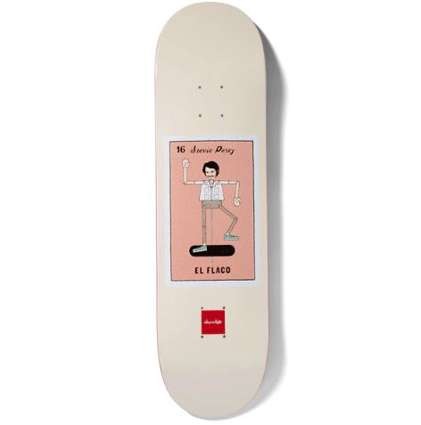 Chocolate Skateboard Loteria Card El Flaco Stevie Perez Skateboard Deck - 8.375