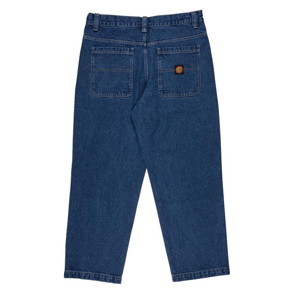 Santa Cruz Pant Classic Label Jean - Classic Blue - Skatewarehouse.co.uk