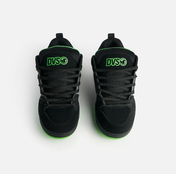 DVS Comanche Skate Shoes Black Charcoal Lime