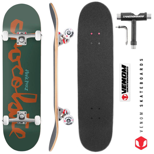 Chocolate Original Chunk Stevie Perez x Venom Skateboards Core Custom Complete Skateboard - 8.0 - Skatewarehouse.co.uk