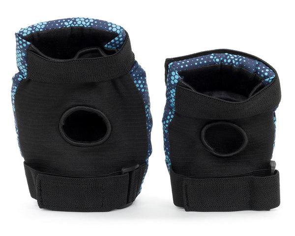 REKD Youth Heavy Duty Skateboard Skate Scooter BMX Double Pad Set - Black / Blue - Skatewarehouse.co.uk