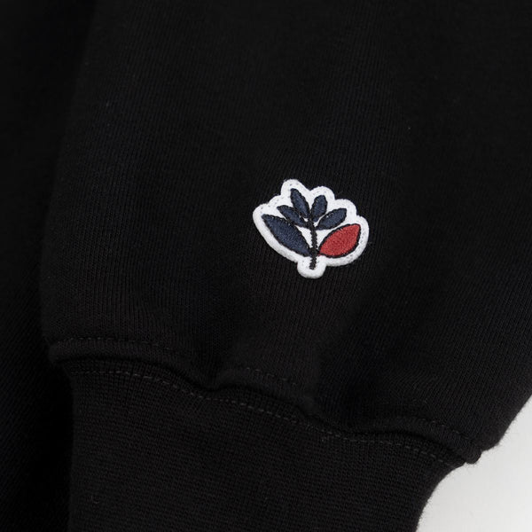 Magenta Script Crewneck Black - Skatewarehouse.co.uk