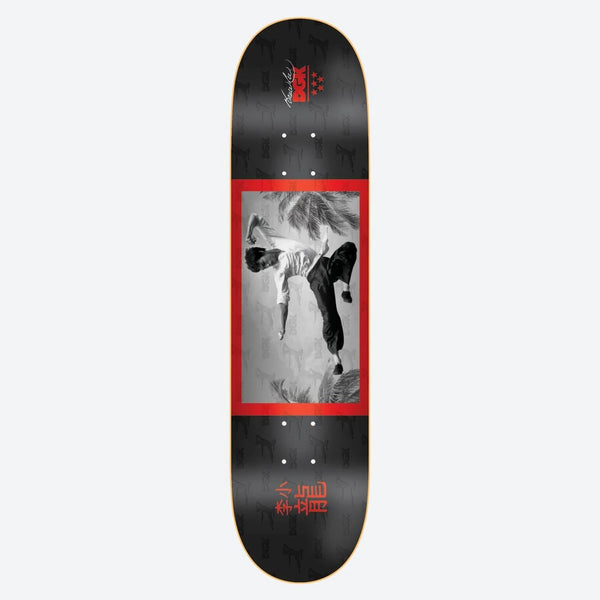 DGK x Bruce Lee Flying Man (Embossed) Black Skateboard Deck - 8.06