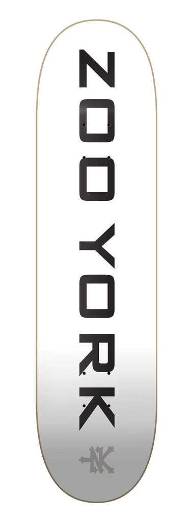 Zoo York 0G 95 Logo Block White / Black / Grey Skateboard Deck - 7.75"